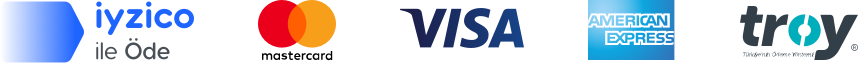 iyzico ile Güvenli Ödeme - Troy, Visa, Mastercard, American Express